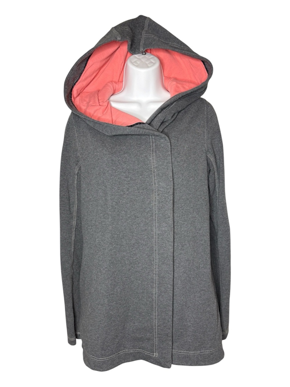 LULULEMON Awareness Wrap Hoodie Jacket Gray Coral Ombré Women’s Sz 6 Athletica